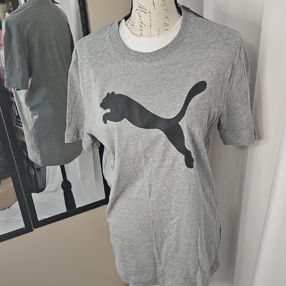 Puma Gray Tee with Black Logo